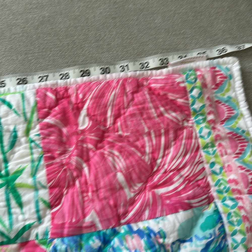 Never used Lilly Pulitzer colorful patchwork throw pillow sham - Picture 6 of 7